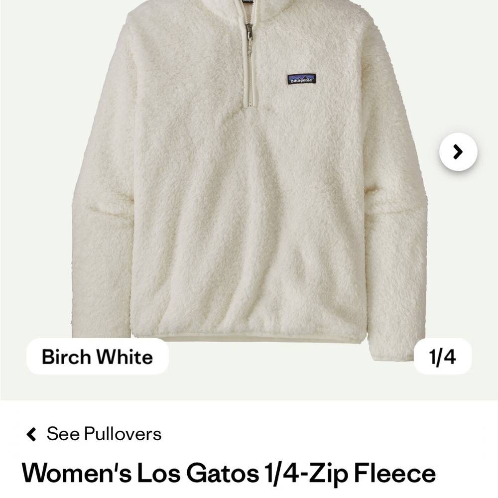 Patagonia Off-White Sherpa Fleece Pullover